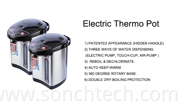 Automatic Electric Thermo Pot Water Heater Dispenser Boiler Warmer for Home Kitchen